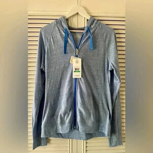 Under Armour Women’s Charged Cotton Headgear Blue Lightweight Hoodie SZ L